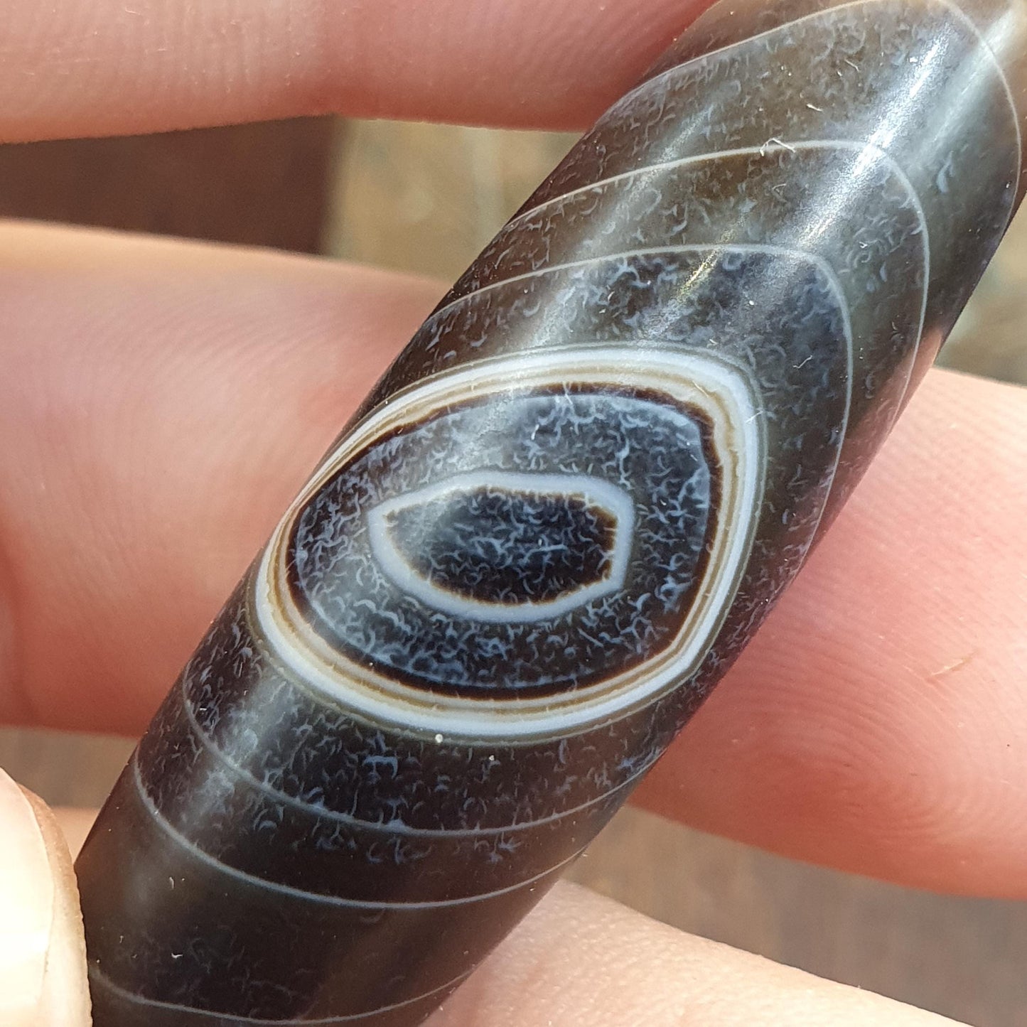 Himalaya goat eye agate stone bead suleimani agate Amulet