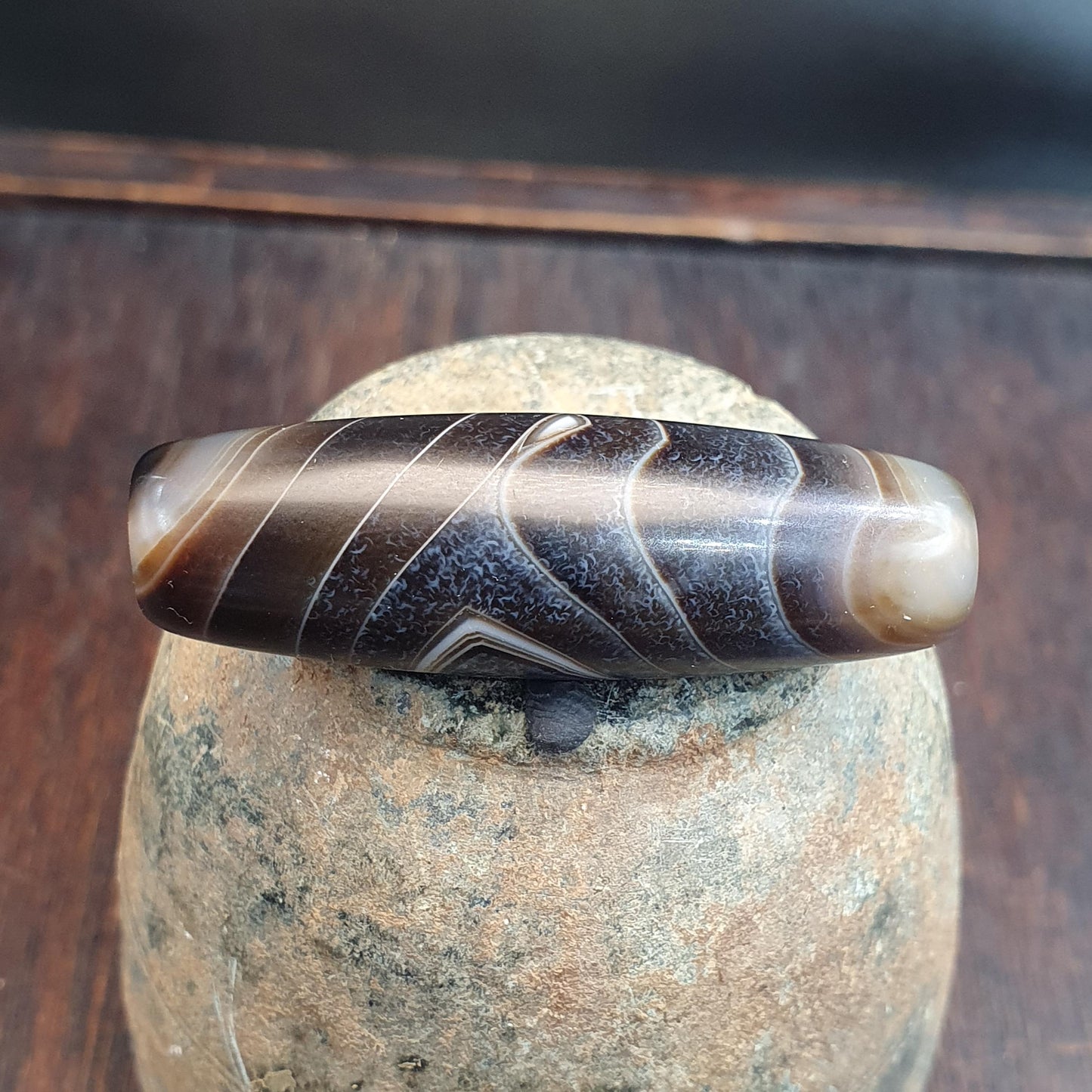 Himalaya goat eye agate stone bead suleimani agate Amulet