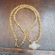 Himalayan Quartz Crystal Necklace, Carved Quartz Turtle Pendant, Frosted Clear Quartz, Spiritual Crystal Jewelry, meditation & energy