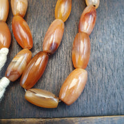 Antique African carnelian mali antique agate beads beaded strand