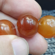 Antique African carnelian  antique agate beads from mali beaded strand