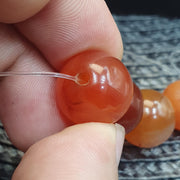 Antique African carnelian  antique agate beads from mali beaded strand