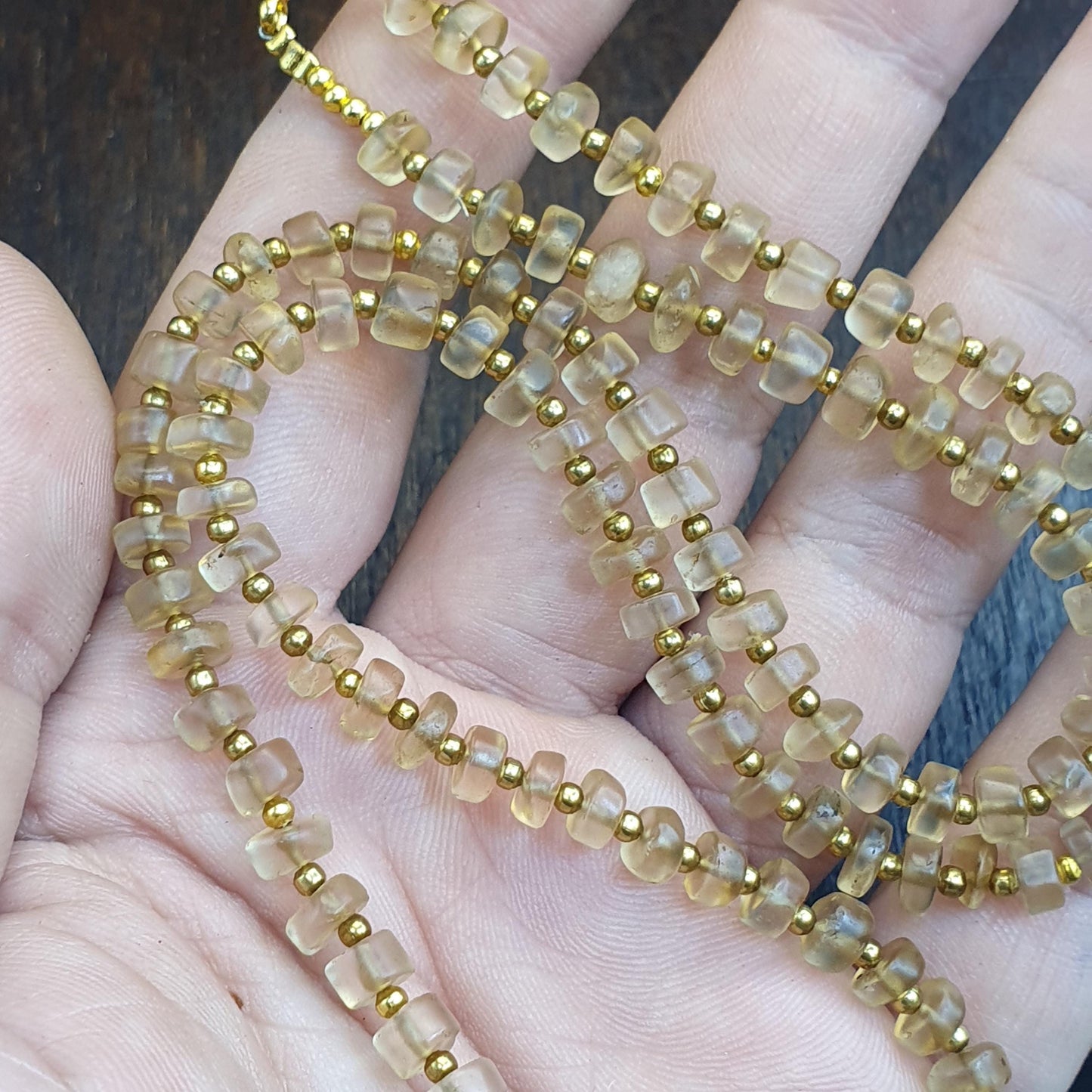 Himalayan Tibetan Quartz Necklace Carved Big Bead Pendant Crystal Beads, Frosted Clear Quartz Spiritual Jewelry, Sacred Protection Gift