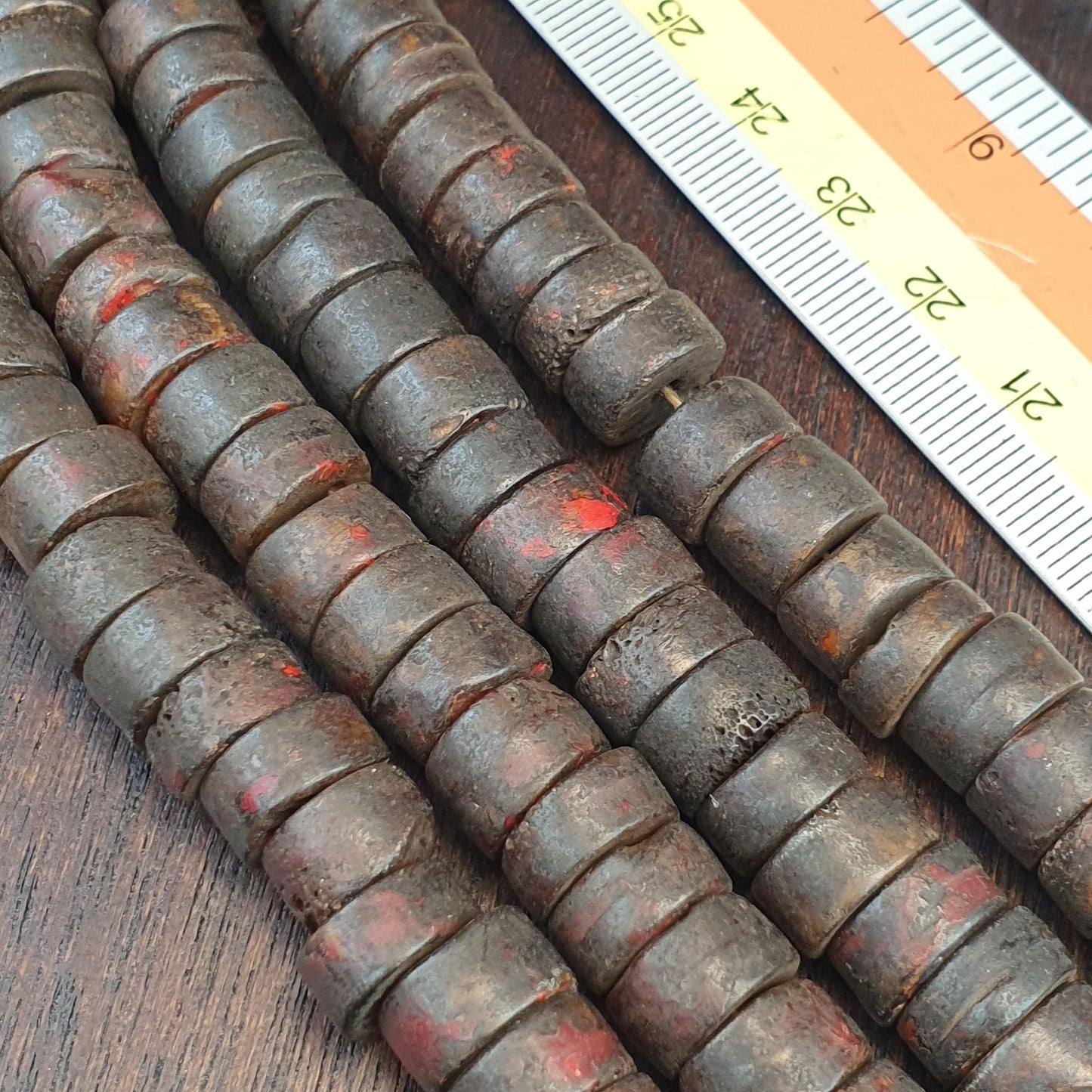 Vintage Tibetan Yak Bone (Buffalo) Beads Beaded Necklace 10-11mm long Strand