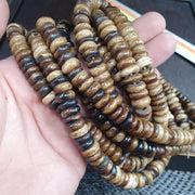 Vintage tibetan yak bone (buffalo) beads beaded necklace 10mm