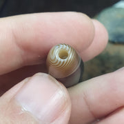Natural Himalayan Tibetan Agate Bead 54.6mm Dragon Eye Pattern Banded Amulet Healing Stone Agate Beads for Meditation Malas
