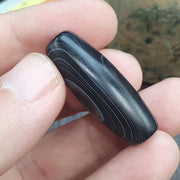 Natural Himalayan Tibetan Agate Bead 36mm Dragon Eye Pattern Banded Amulet Healing Stone Agate Beads for Meditation Malas