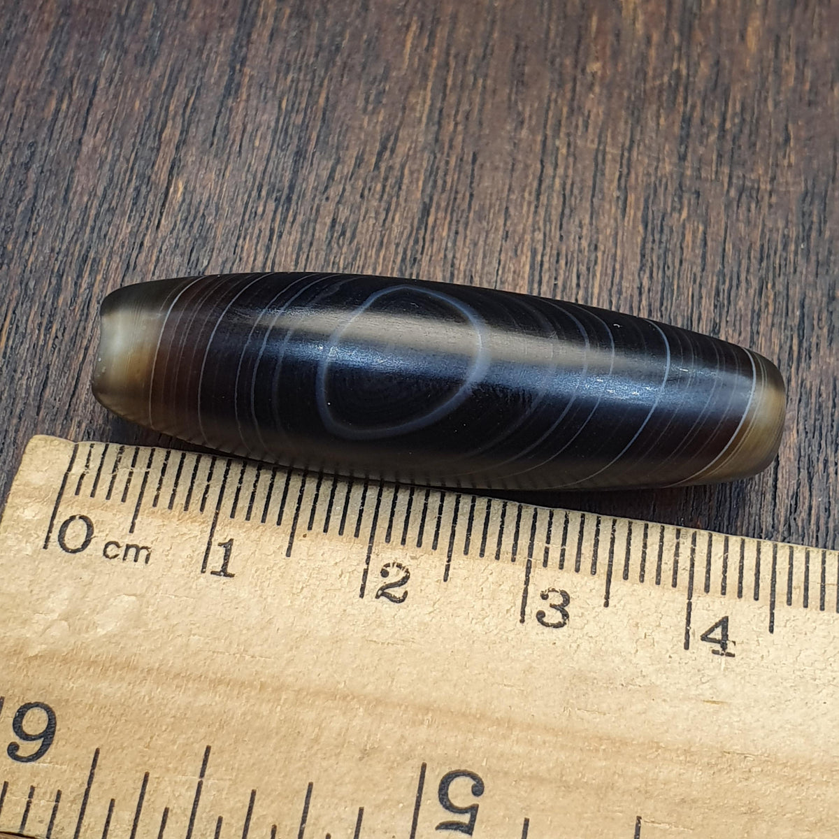 Old yemeni natural eye agate vintage middle eastern agate bead