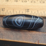Natural Himalayan Tibetan Agate Bead 36mm Dragon Eye Tiger Tooth Pattern Banded Amulet Healing Stone Agate Beads for Meditation Malas