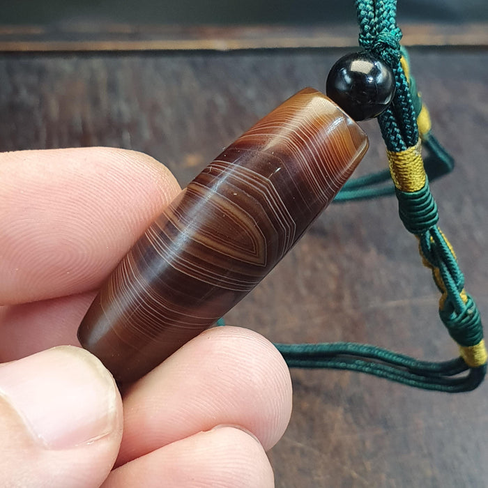 Old Himalayan Tibetan agate suleimani bead natural eye pattern agate
