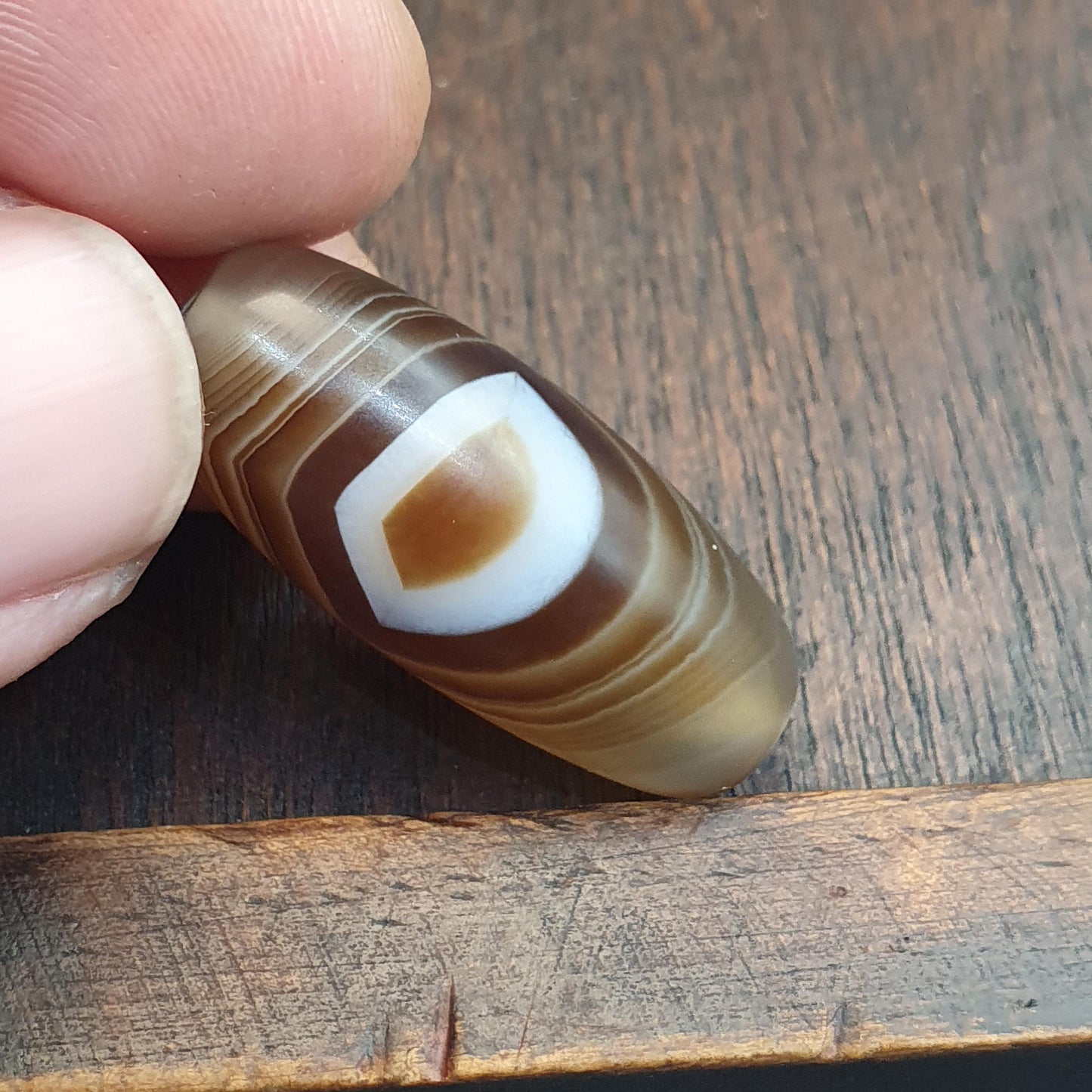 Old Himalayan Tibetan Banded Agate suleimani bead natural eye Bead Amulet