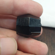 Yemeni Chung Agate, Antique Banded Barrel Bead - Aged Waxy Patina, Translucent Focal | Natural, 20.2mm