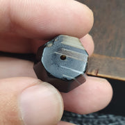 Yemeni Chung Agate, Antique Banded Barrel Bead - Aged Waxy Patina, Translucent Focal | Natural, 20.2mm