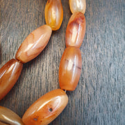 Antique African carnelian mali antique agate beads beaded strand