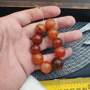 Antique African carnelian  antique agate beads from mali beaded strand