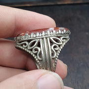 Vintage ring with agate center stone Afghan Ring