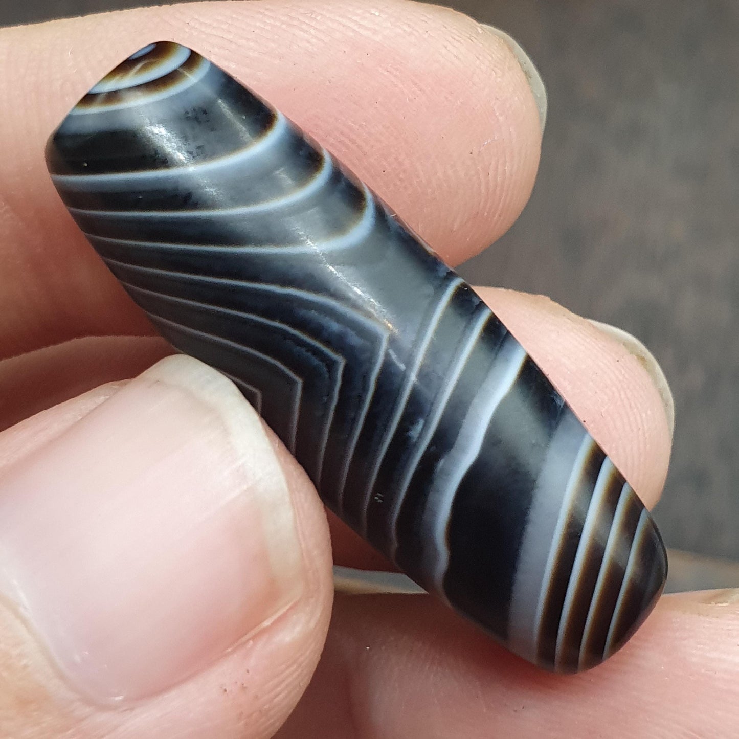 Himalayan tibetan agate suleimani bead natural crystal eye pattern agate