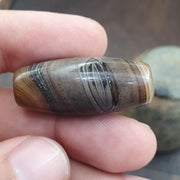 Himalayan Banded agate suleimani bead natural eye pattern old agate Amulet