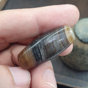 Himalayan Banded agate suleimani bead natural eye pattern old agate Amulet
