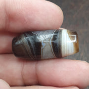 Himalayan Banded agate suleimani bead natural eye pattern old agate Amulet