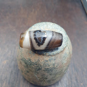 Himalayan Banded agate suleimani bead natural eye pattern old agate Amulet