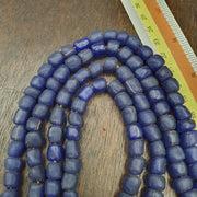 Beautiful old African Style cobalt Blue Glass Vintage Beads Strand