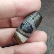 Himalayan Banded agate suleimani bead natural eye pattern old agate Amulet