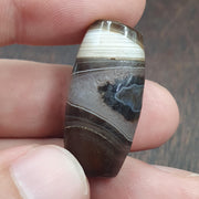 Himalayan Banded agate suleimani bead natural eye pattern old agate Amulet