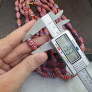 Vintage Millefiori style Feather Glass Beads Necklace (19x9.5mm)