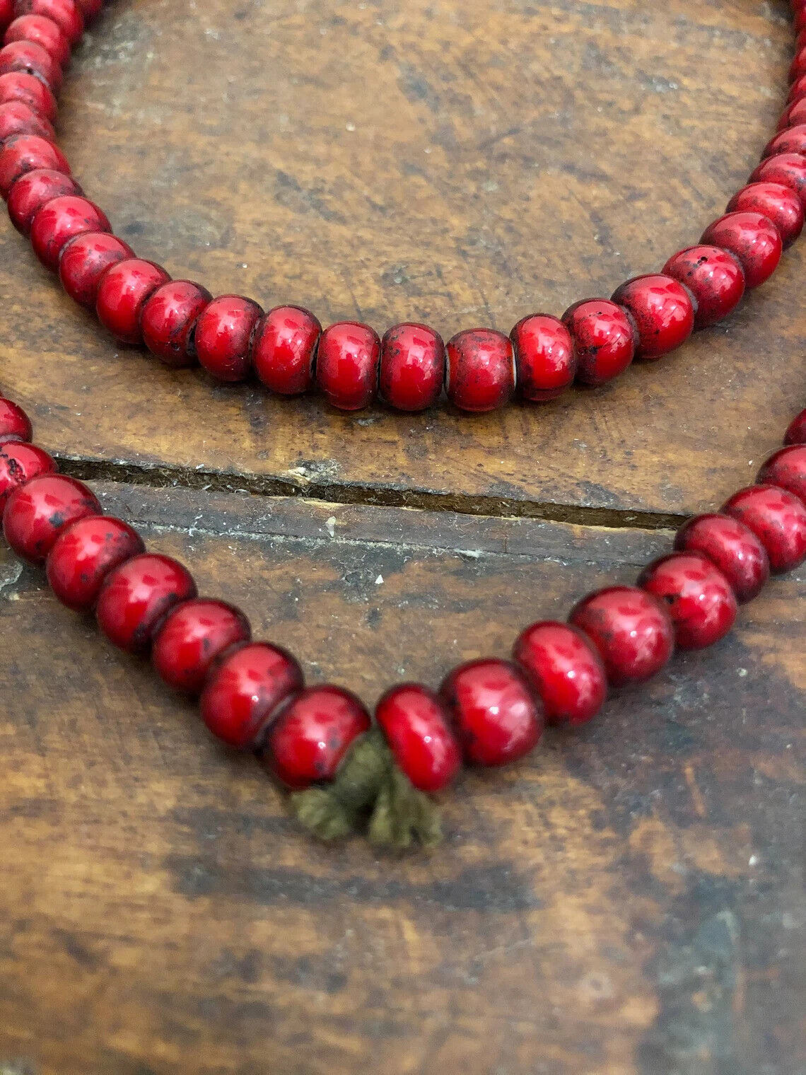 Antique Venetian White Heart Trade Beads 7mm