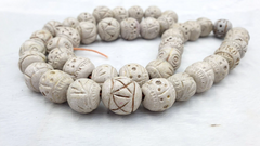 BEAUTIFUL RARE ANTIQUE TERRACOTTA  CLAY Beads long Strand