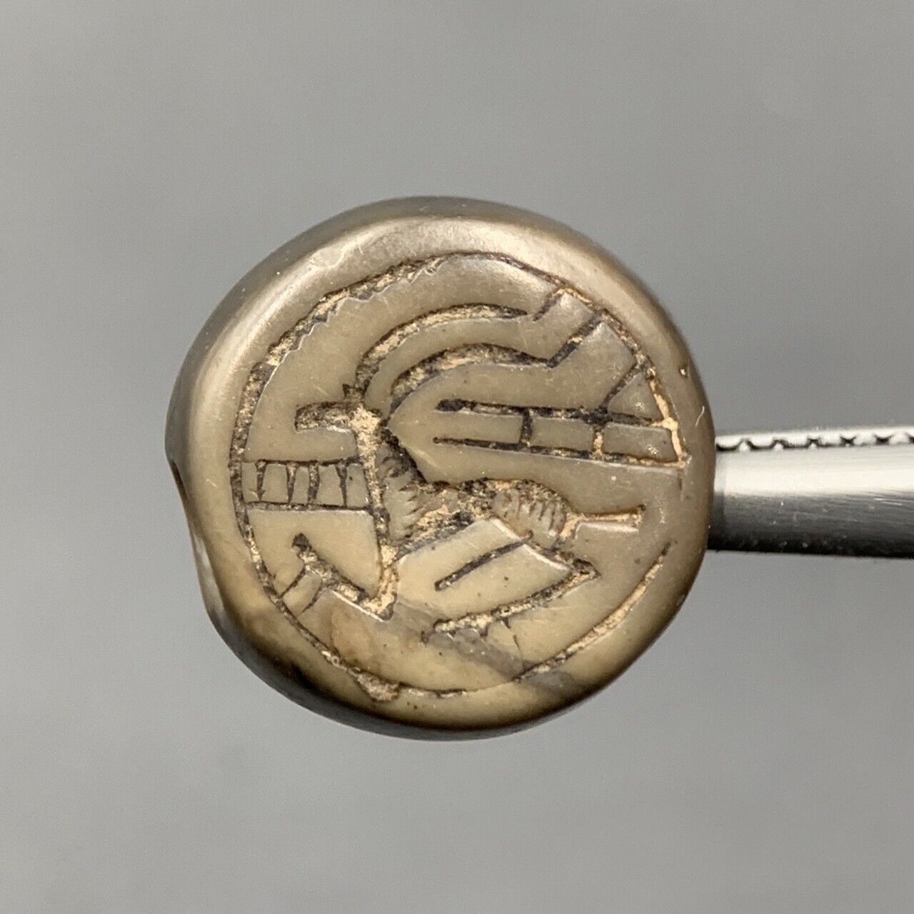 舊古董瑪瑙石凹版圓形印章郵票古巴比倫帝國 DZI 