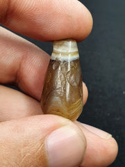 Antique Ancient Banded Agate Pendent Bead Near Eastern sasanian