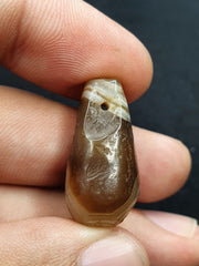 Antique Ancient Banded Agate Pendent Bead Near Eastern sasanian