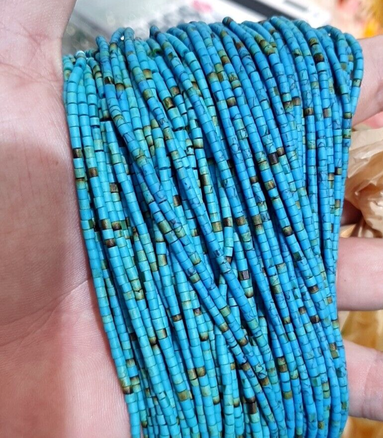 Turquoise and coral Beads With Afghan vintage Big Bead Necklace