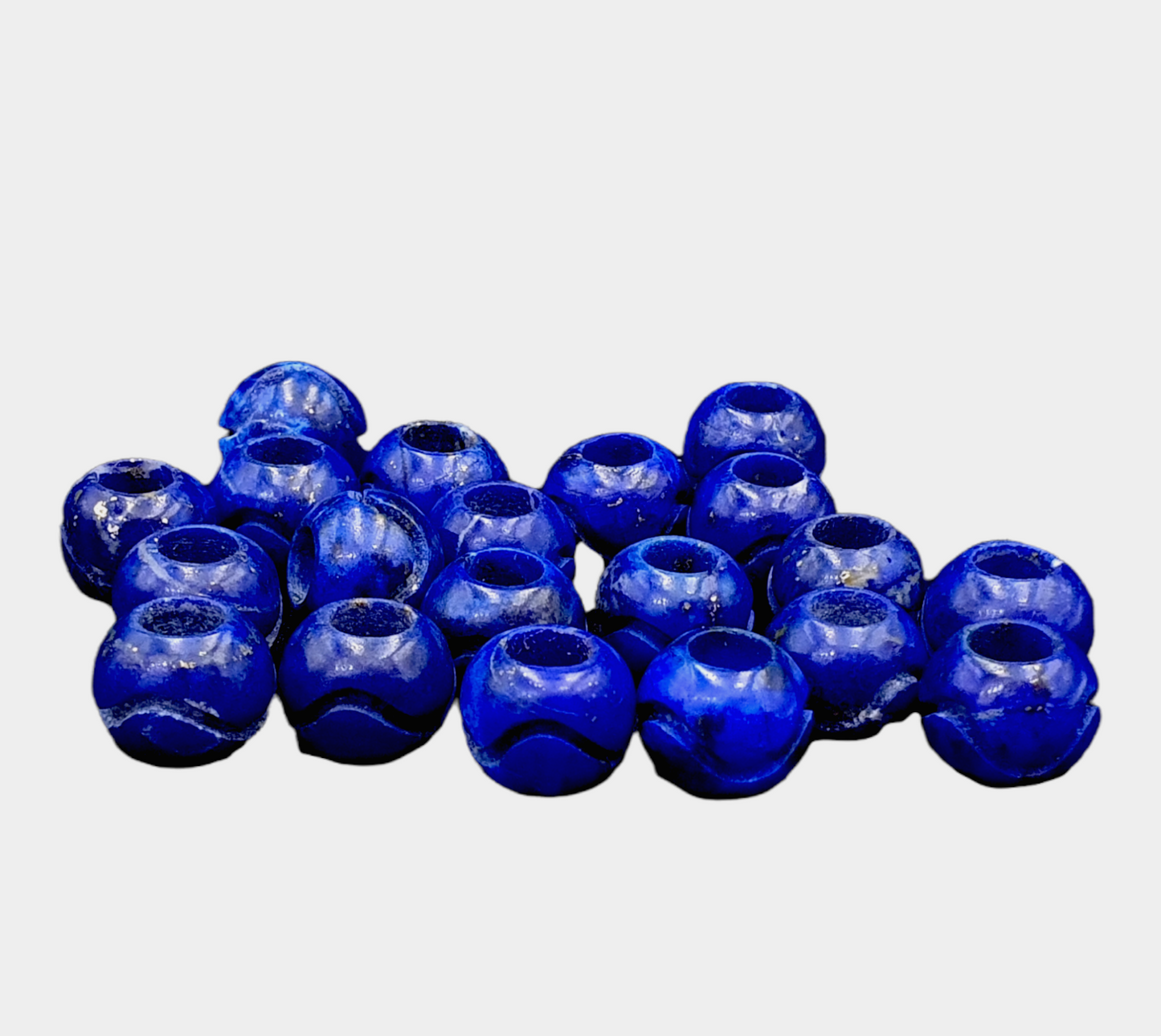 Lapislazuli-Steinperle, HANDgeschnitzter 100 % natürlicher blauer Lapisstein, Armband 