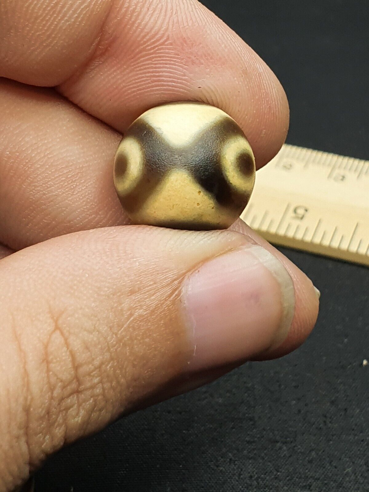 5 pcs Old Antique Himalayan Indo Tibetan rare Patterns Eyes Dzi Amulet  Bead
