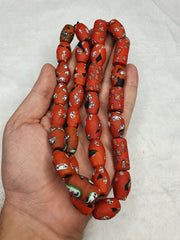 Art Deco Vene Beautiful Murano Moretti Millefiori Mosaic Glass Beads 13-15mm