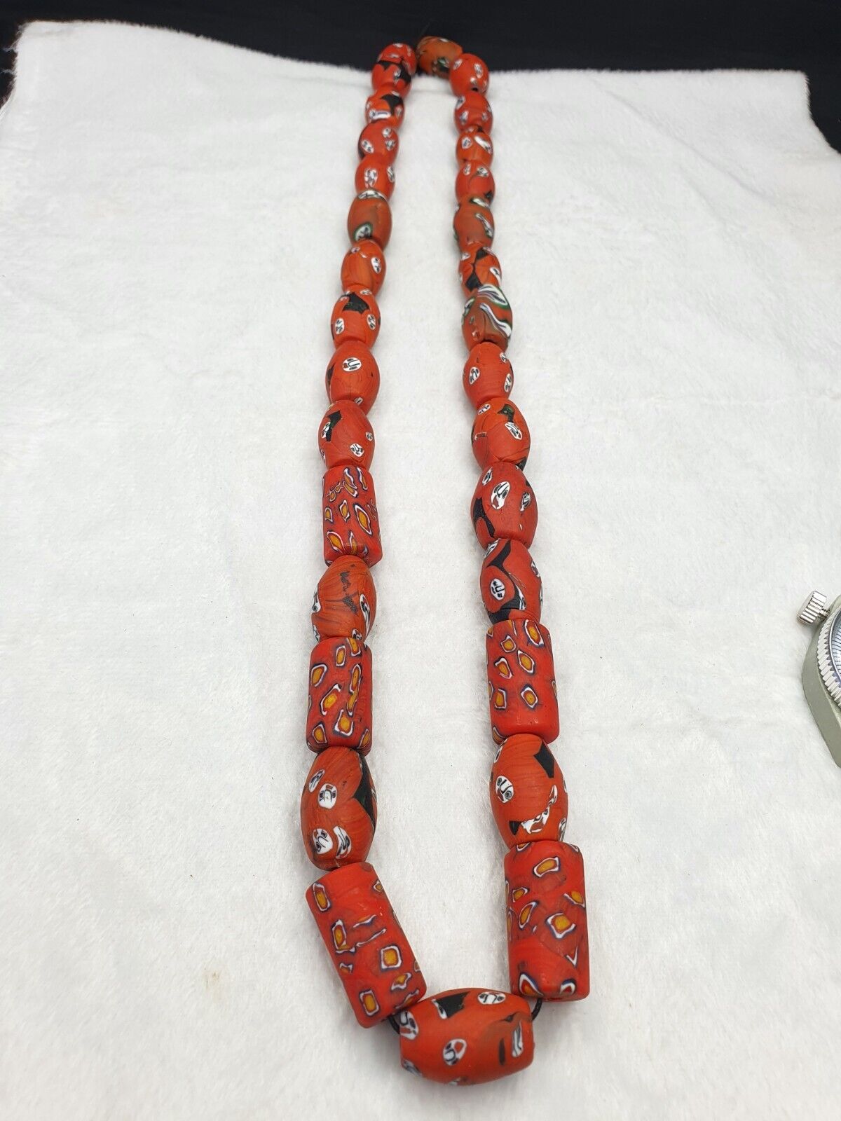 Art Deco Vene Beautiful Murano Moretti Millefiori Mosaic Glass Beads 13-15mm