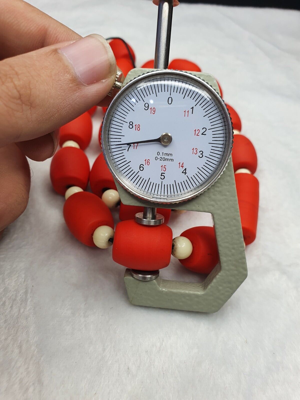 Beautiful Red Round Beautiful Glass Beads Long Strand Necklace