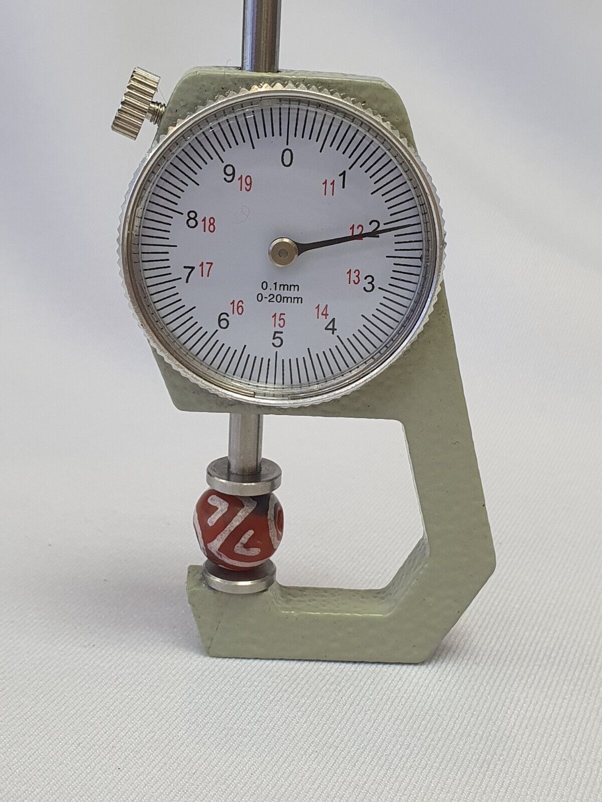 ALTE PYU-KUSHAN-GEÄTZTE ACHAT/KARNEOL-ZIG-ZAG-AUGENPERLE 12 mm