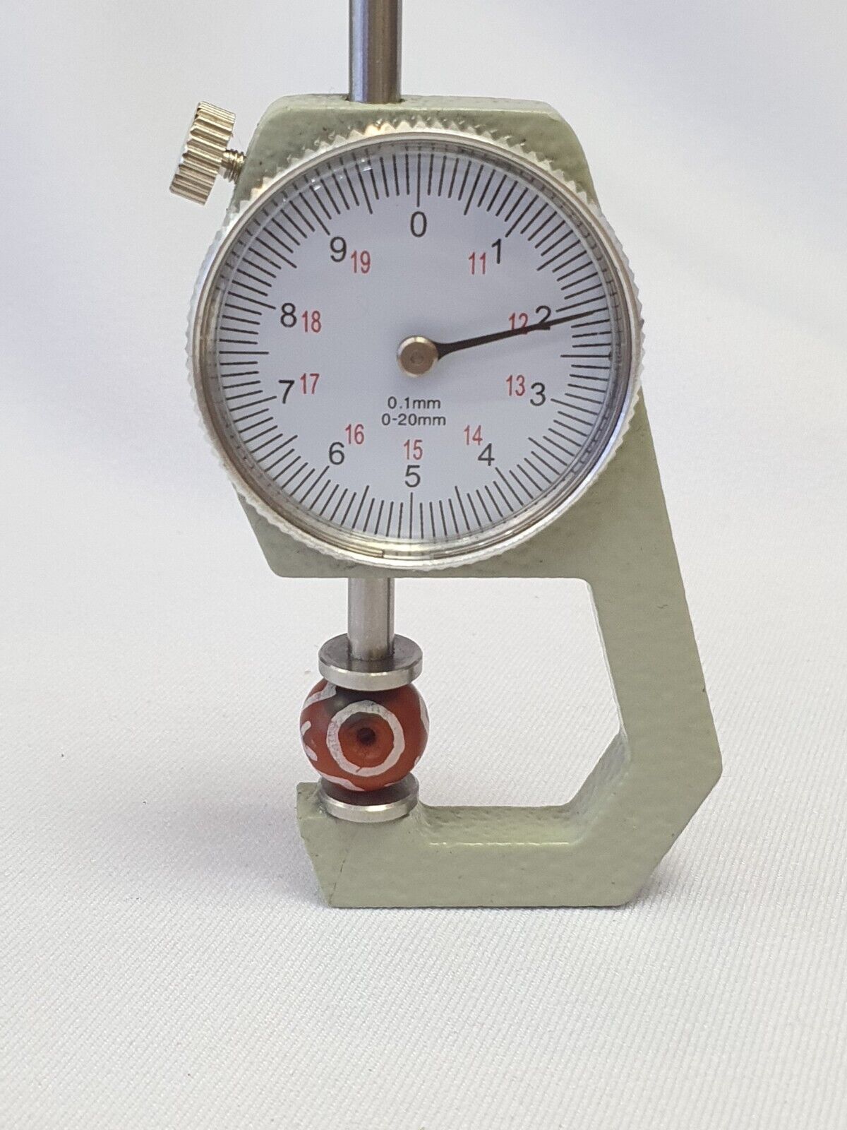 ALTE PYU-KUSHAN-GEÄTZTE ACHAT/KARNEOL-ZIG-ZAG-AUGENPERLE 12 mm