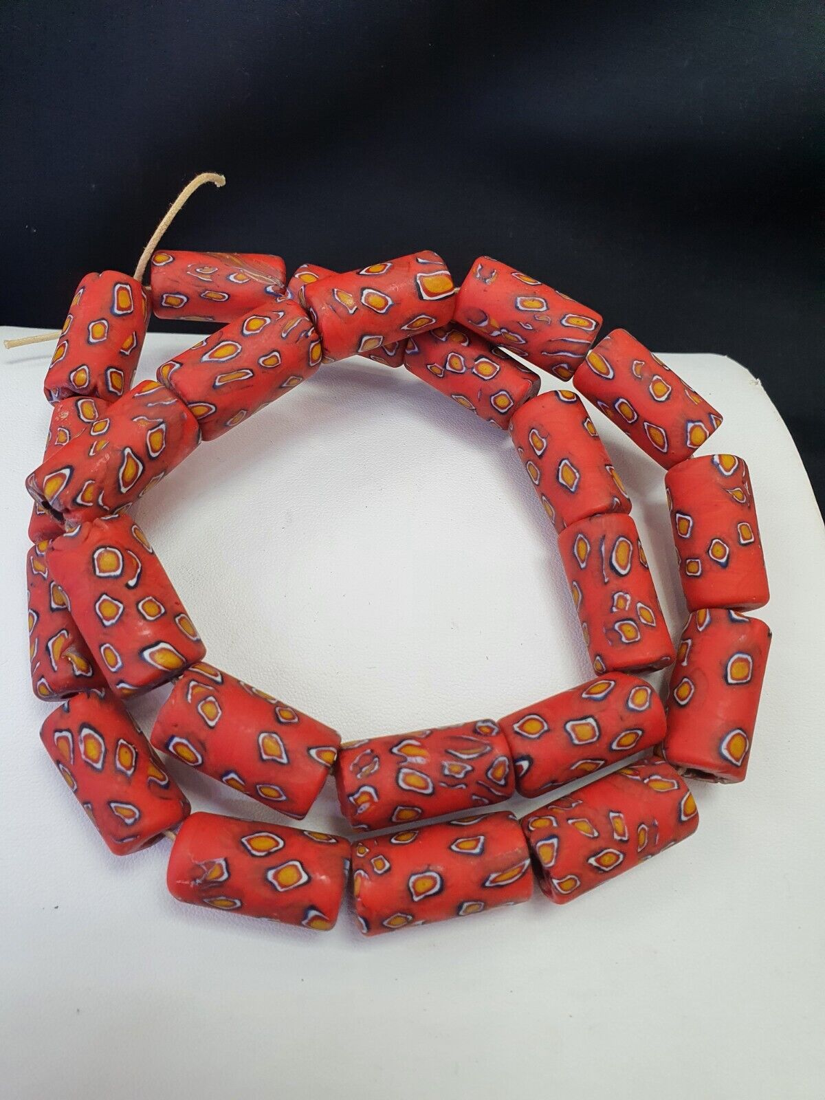 Vintage Trade Red Beads Beaded Necklace