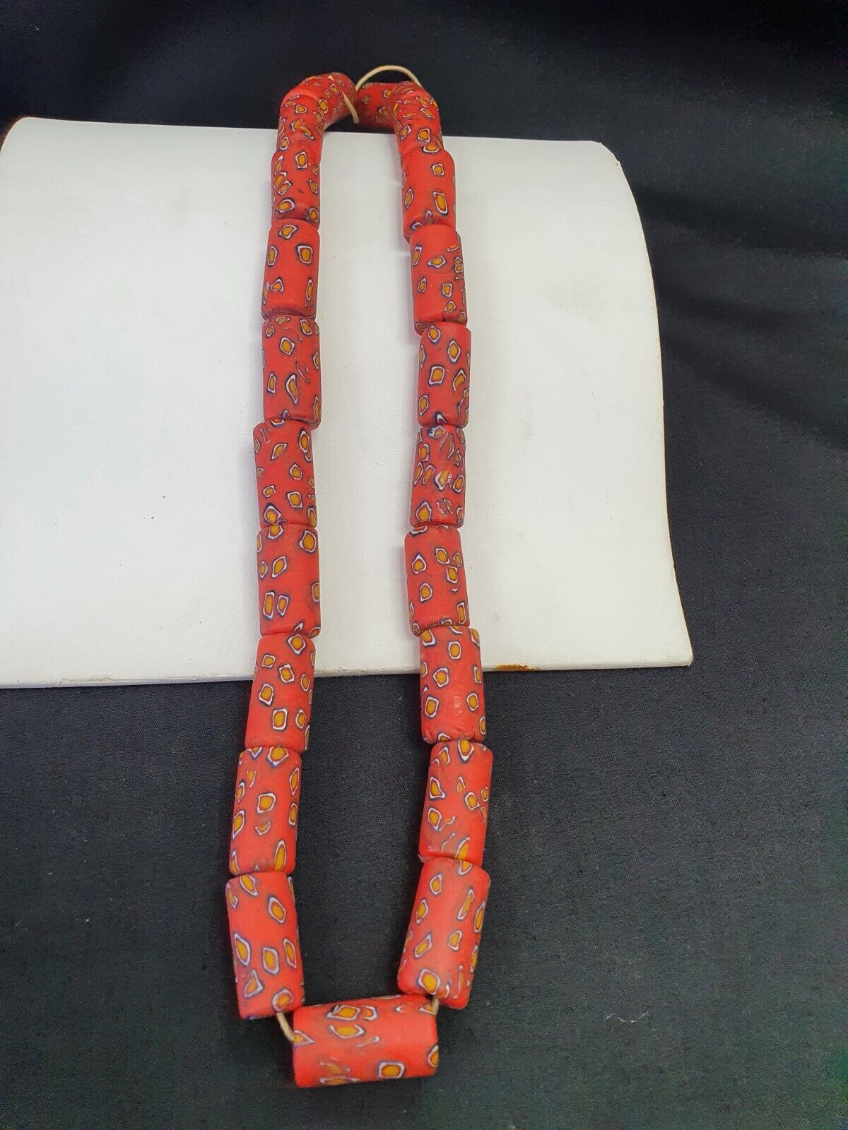 Vintage Trade Red Beads Beaded Necklace