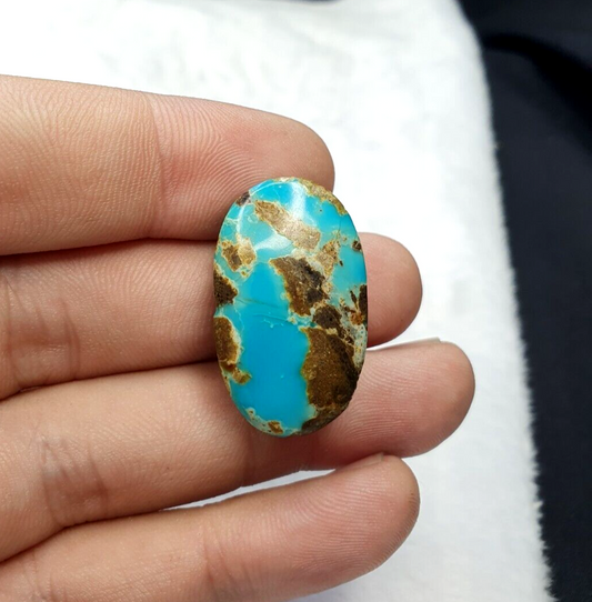 One Oval Shape Genuine Natural Turquoise  Matrix Cabochon 44 cts