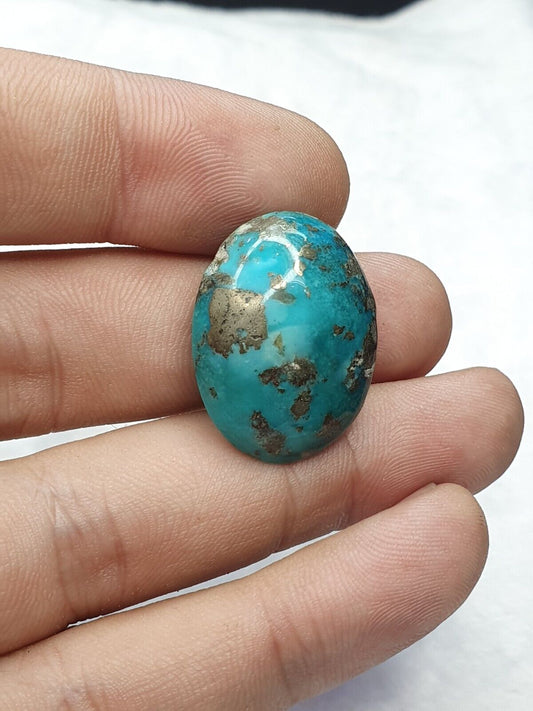 One Oval Shape Genuine Natural Turquoise Cabochon 49 cts