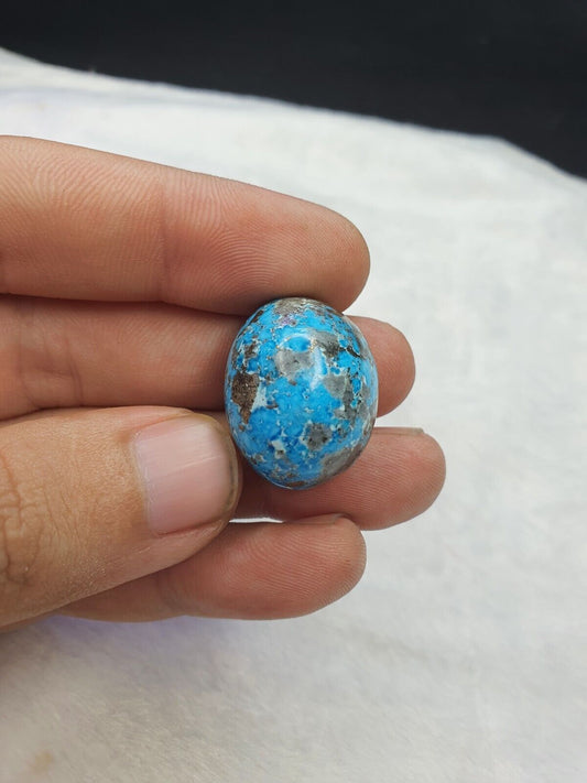 One Oval Shape 100% Genuine Persian Turquoise Cabochon 65 cts