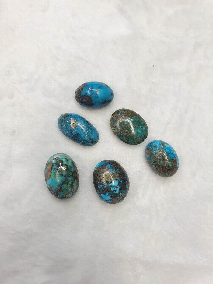 7pcs 100% Genuine Persian Turquoise Cabochons