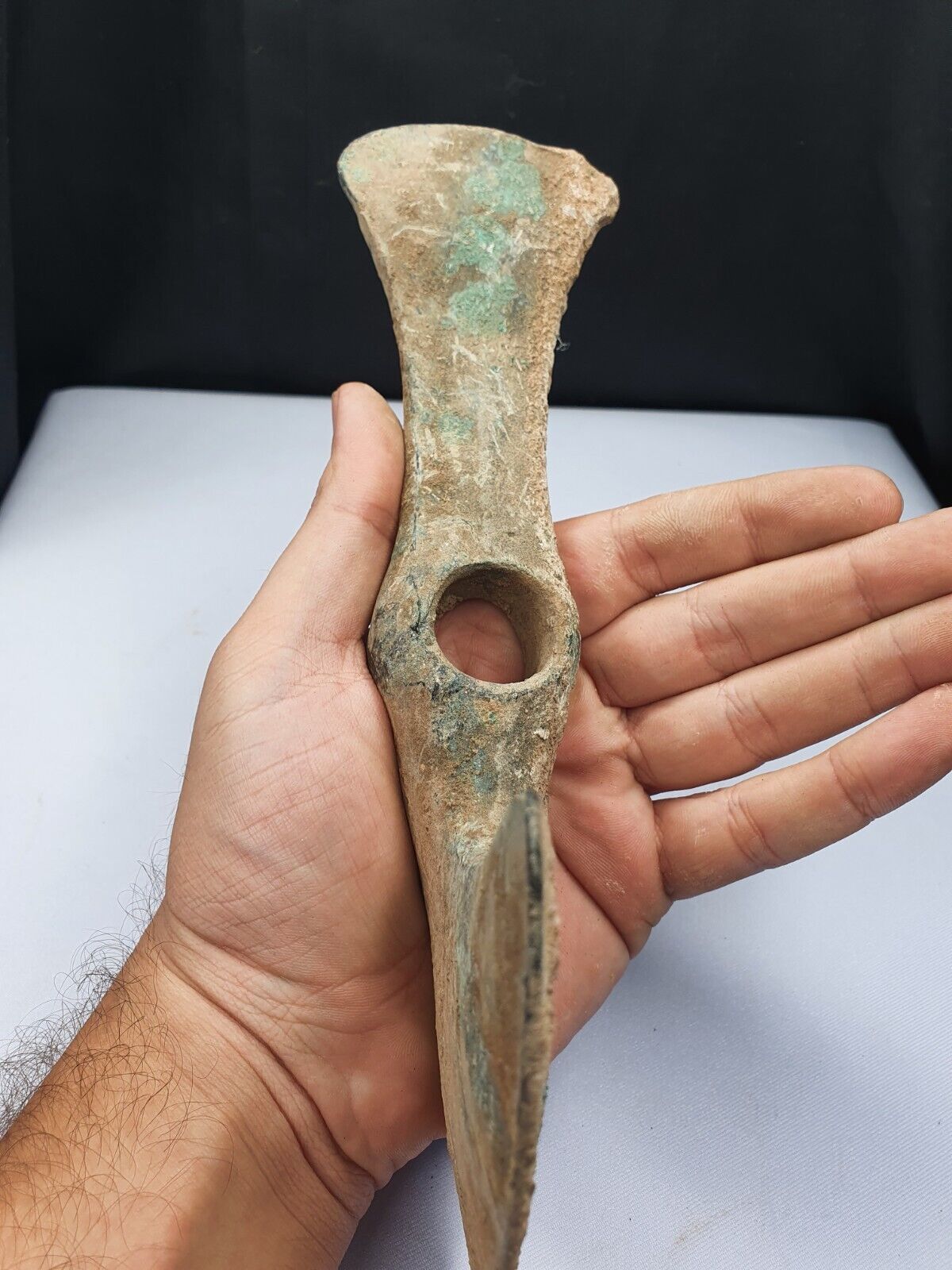 Circa 10th-8th BC Ancient Luristan Bronze Heavy Double Axe-Head Luristan Empire