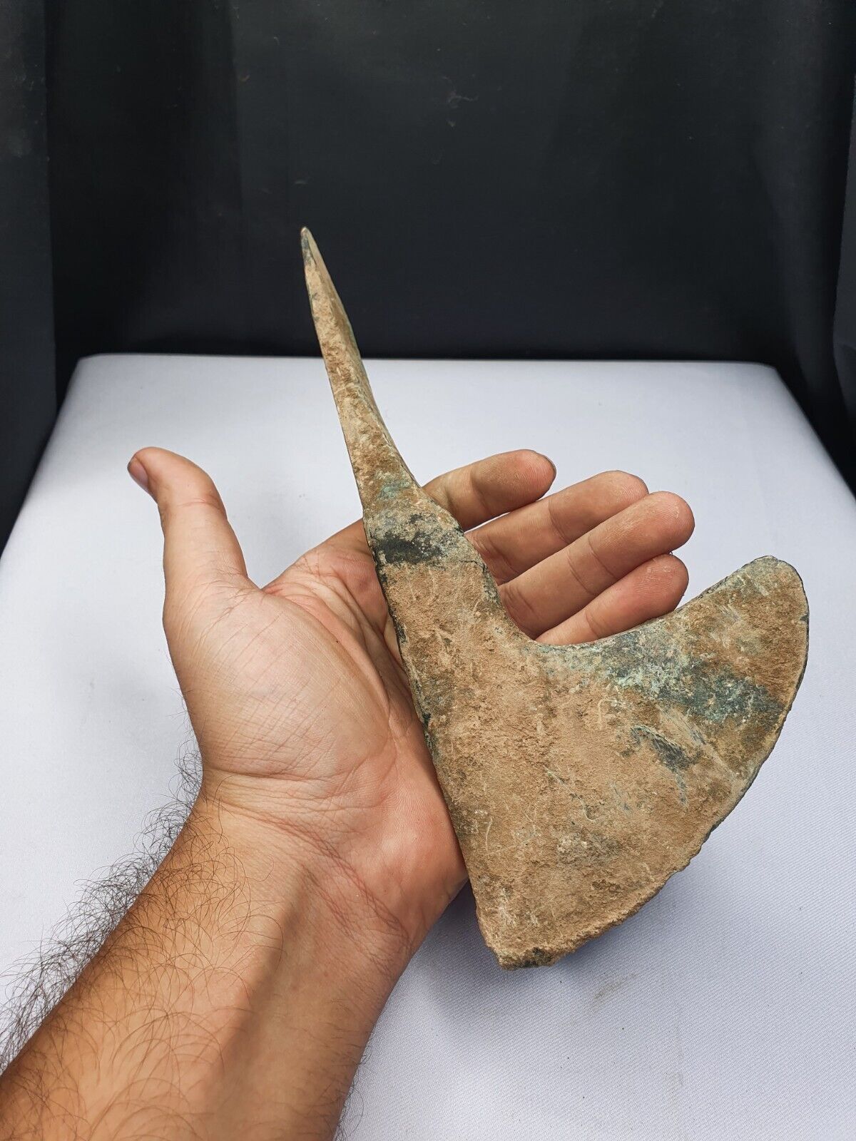 Circa 10th-8th BC Ancient Luristan Bronze Heavy Double Axe-Head Luristan Empire